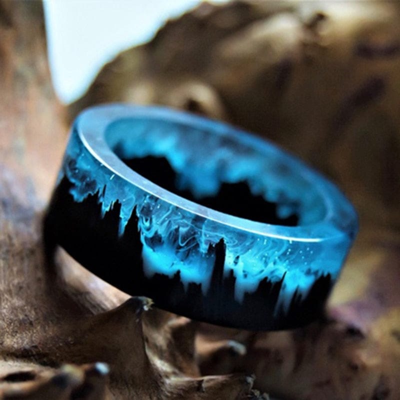 Blue eco-resin Candy ring