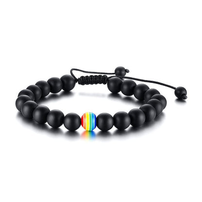 black gay pride bracelet 