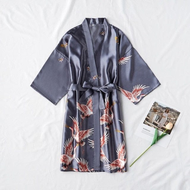 Women's Silk Kimono Bathrobe