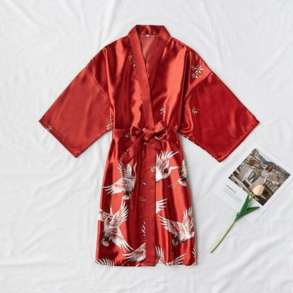 Women's Silk Kimono Bathrobe